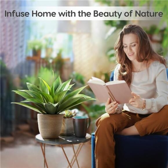 Artificial Agave Plant Set, 28 Inch, Faux Aesthetic Plants for Home - Picture 2 of 8